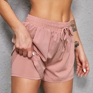 Pink Shorts with Spandex